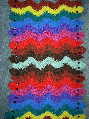 Free knitting pattern for Garter Snake Rug