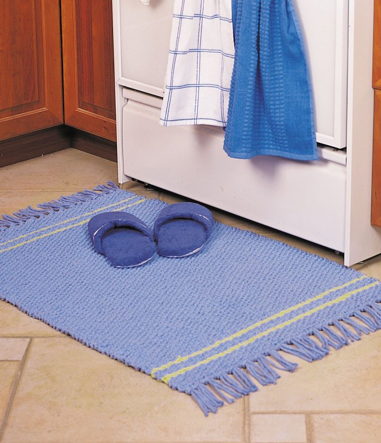 Free Knitting Pattern for Striped Rug